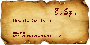 Bobula Szilvia névjegykártya