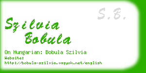 szilvia bobula business card